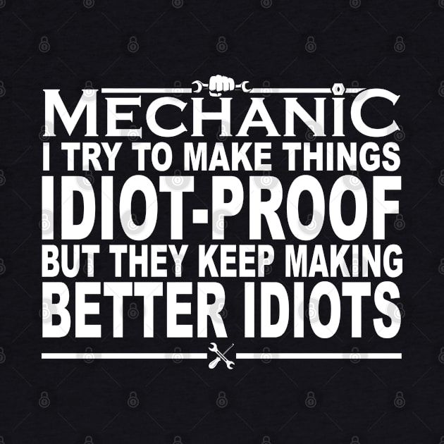 Funny Mechanic Design For Men Dad Car Garage Auto Mechanics by ZimBom Designer